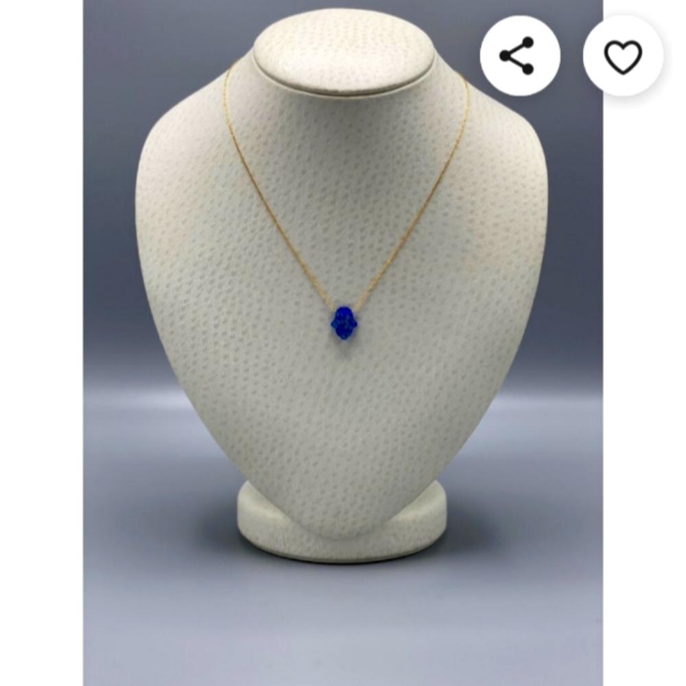 Gold plated Sterling Silver necklace dainty hamsa